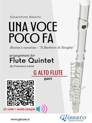 cover image of C Flute alto part of "Una voce poco fa" for Flute Quintet
